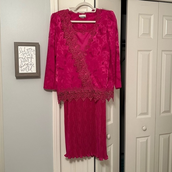 VINTAGE After Dark Slip & Jacket Pink - Picture 1 of 16